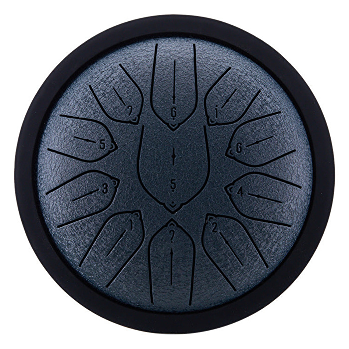 HLURU TWD11-6 NAVY BLUE - Harmonic Disc Tasarımlı 11 Notalı 6" D Majör Navy Blue Tongue Drum